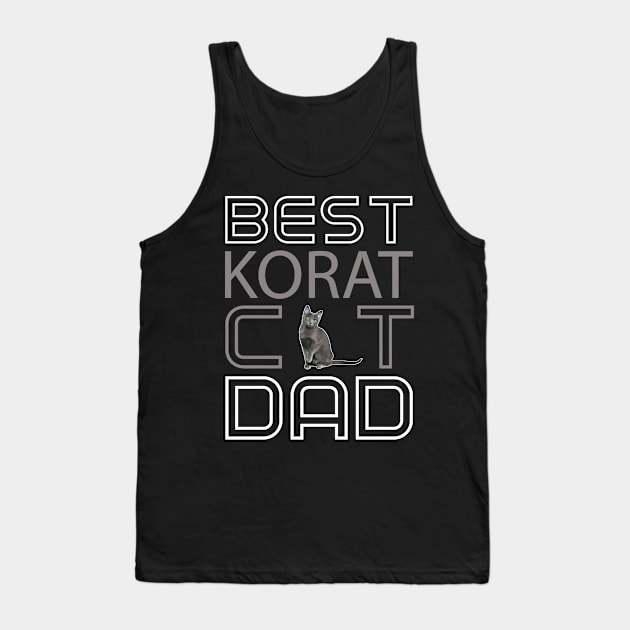 Best Korat Cat Dad Tank Top by AmazighmanDesigns